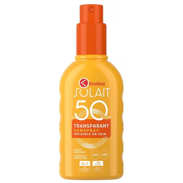 Kruidvat Solait SPF50 caurspīdīgs saules aerosols<br>200ml