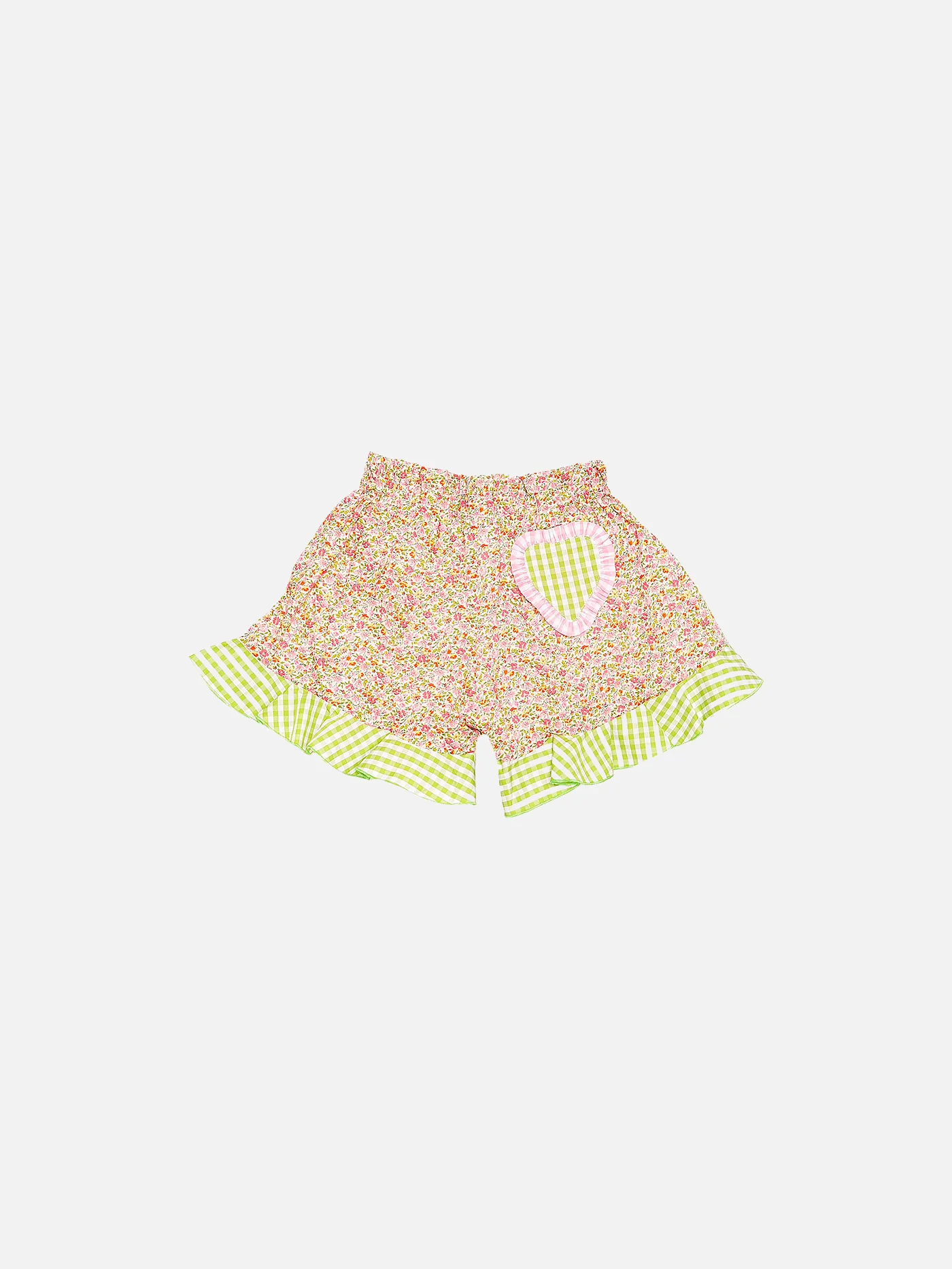 Pantaloncini da bambina in cotone con volant | Realizzato con tessuto