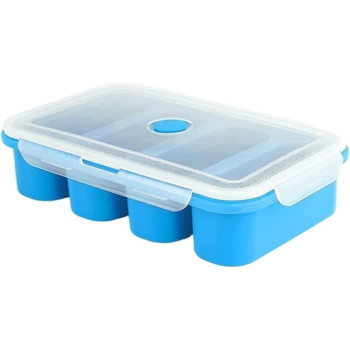 Bandeja extragrande para congelar sopas, bandejas para cubitos de hielo con tapa, moldes para congelar.