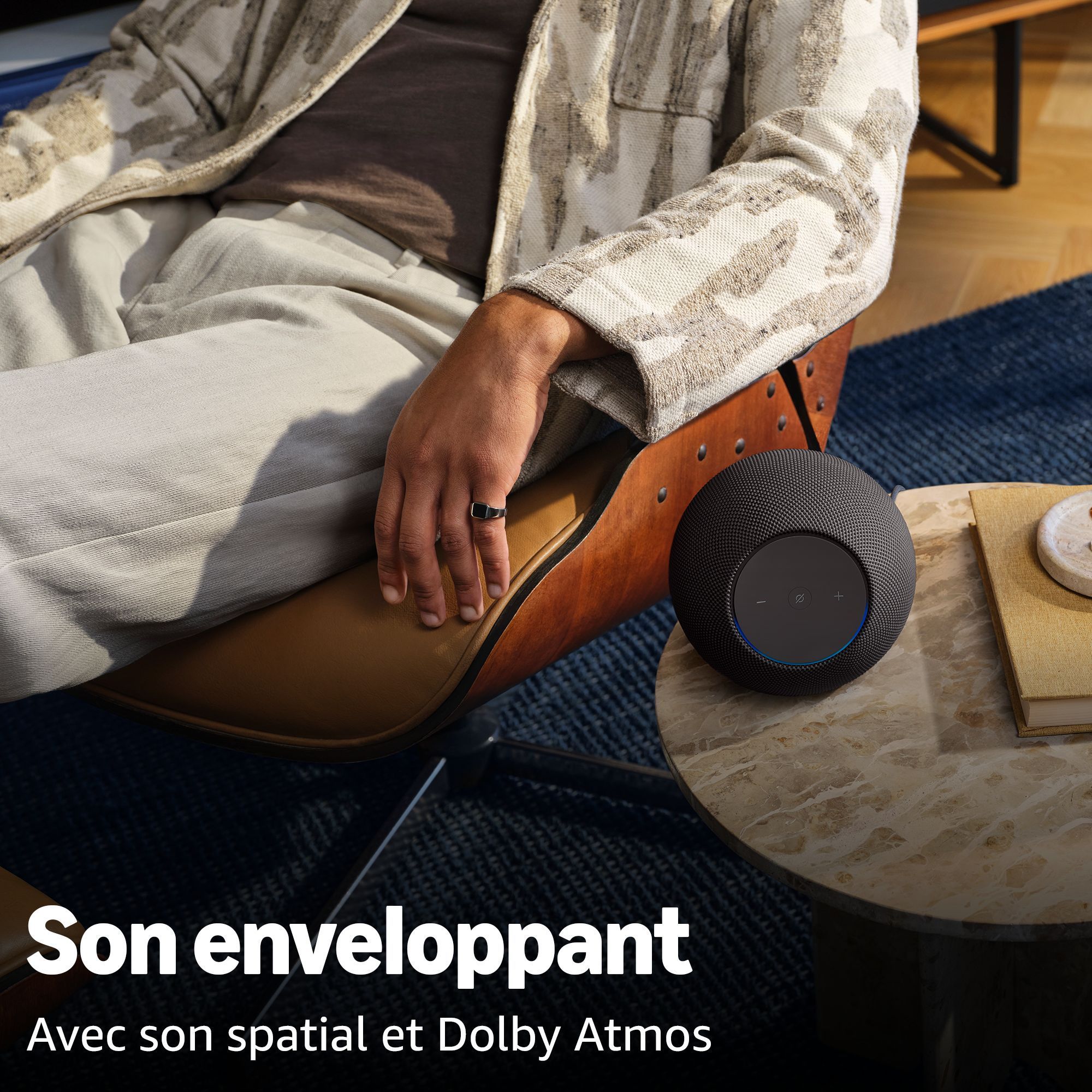 Altavoz inteligente - AMAZON - Echo Studio - 1 subwoofer de 95 mm + 3 altavoces - Wi-Fi - Grafito