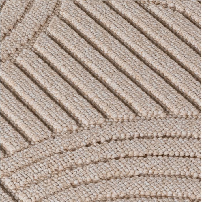 Carpetsale24 Tapis Rond 200 cm Beige Design Bohème Bouclé Style Scandinave Moderne Grand Tapis pour Salon Salle à Manger Chambre