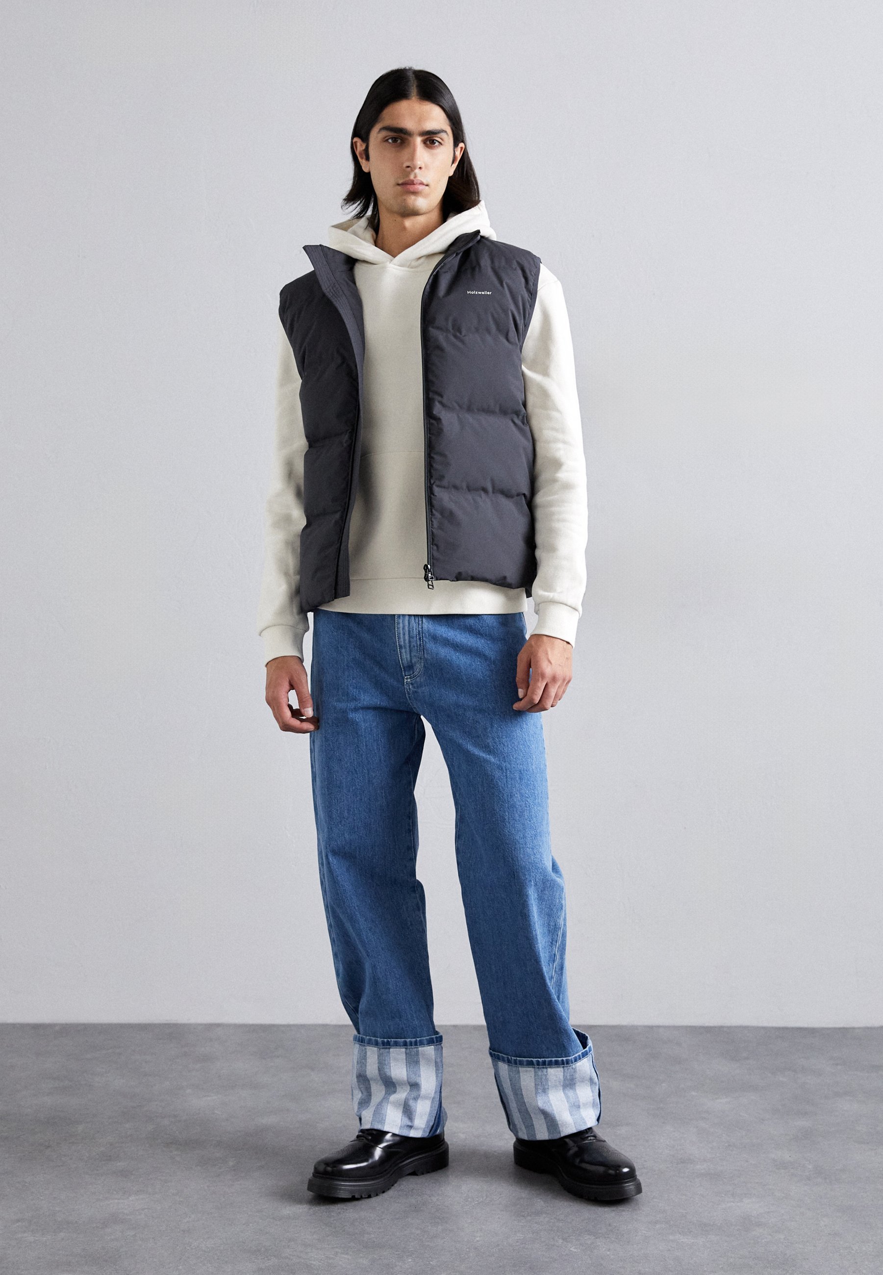 Holzweiler REGULAR HOODIE - Felpa - ecru