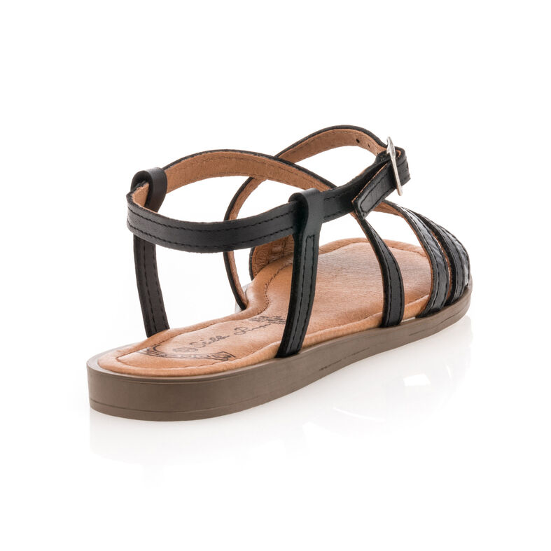 Svarte sandaler / sko med åpen tå til dame