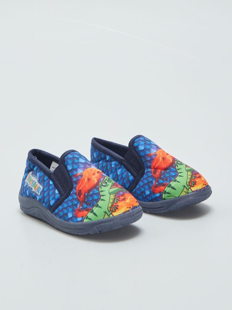 Gesloten 'dinosaurus'-slippers - blauw