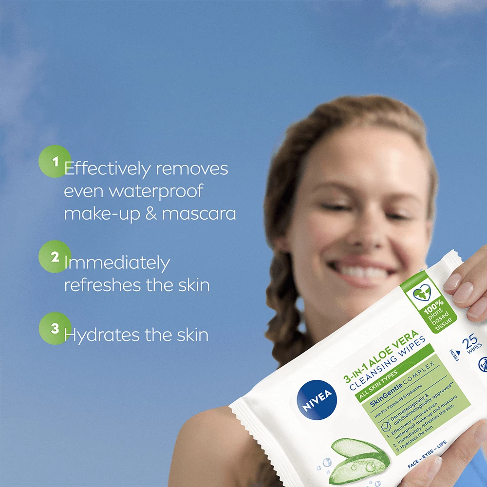 Naturally Good Tisztító Kendők 25 db - NIVEA