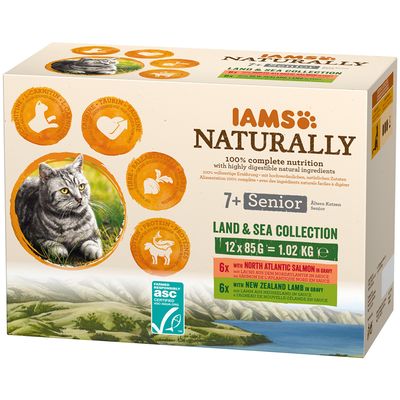 IAMS Naturally Cat Senior – Land & Sea Kollektion