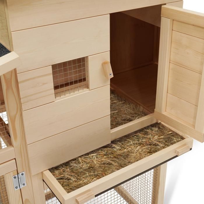 IDMARKET Poulailler COMFORT avec pondoir en bois