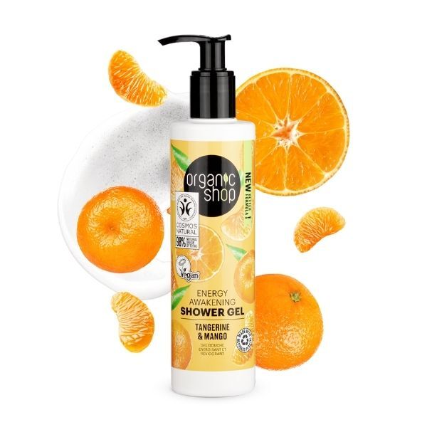 Sprchový gel Organic Shop Energy s příchutí mandarinky a manga 280 ml