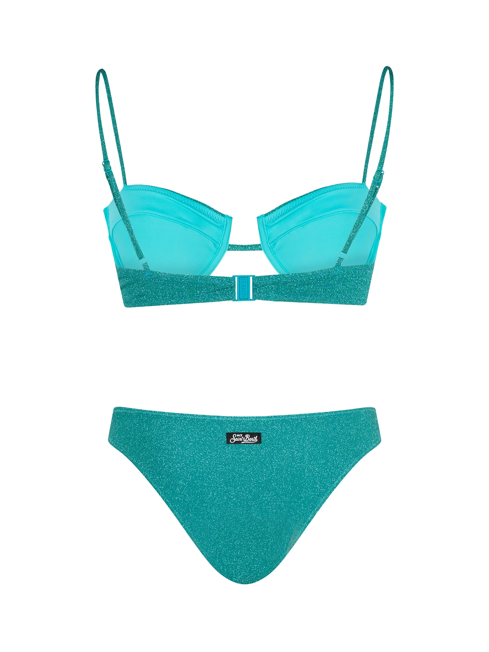 Salina Li Aqua Green Lurex Bralette Bikini met beugel voor dames