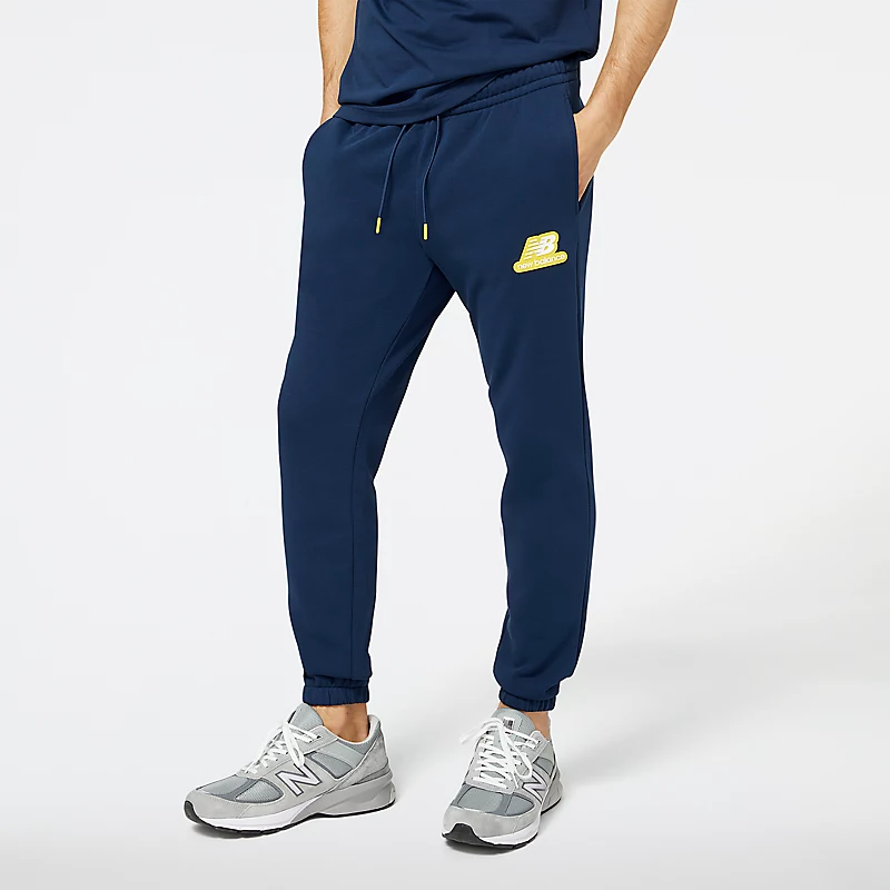 Spodnie dresowe Homme NB Essentials Stacked Rubber Pack - NATURAL INDIGO