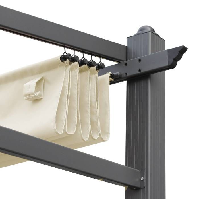 Toldo de color blanco roto para cenador Murum de 3x4 m - toldo de repuesto para pérgola.
