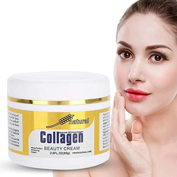 Crème de collagène pour le visage, crème pour le visage anti-âge hydratante jour et nuit au collagène anti-rides crème pour le cou a