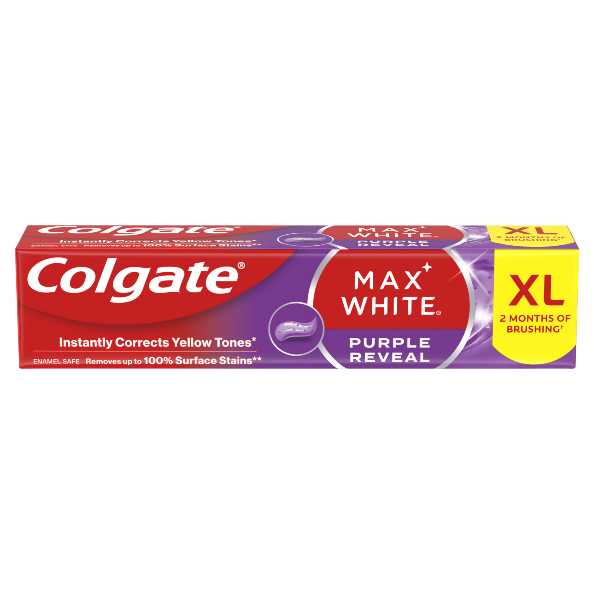 Rivelazione del bianco e viola di Colgate Max