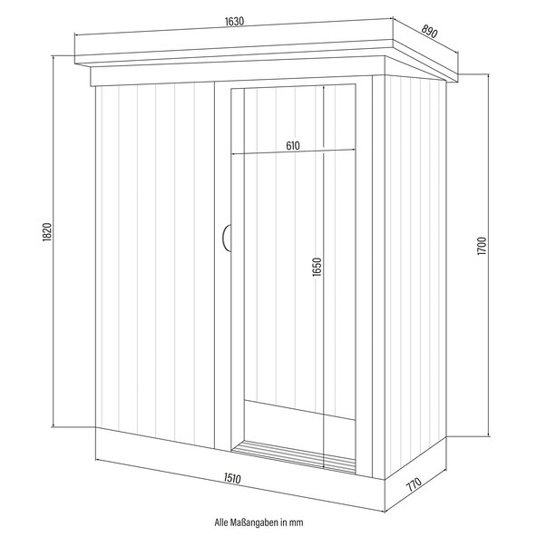 BOHIO Deluxe XS garden shed