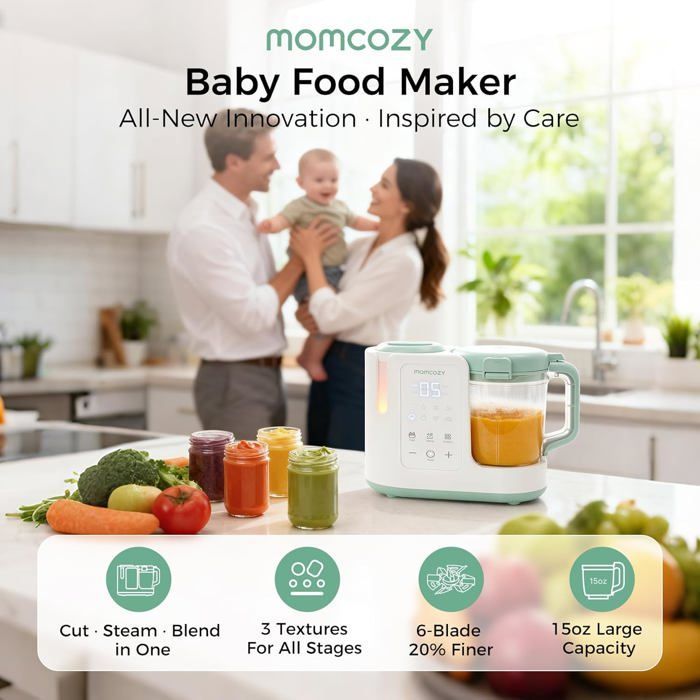 AutoMeal Robot de cuisine pour bébé Mélangeur vapeur automatique en une étape
