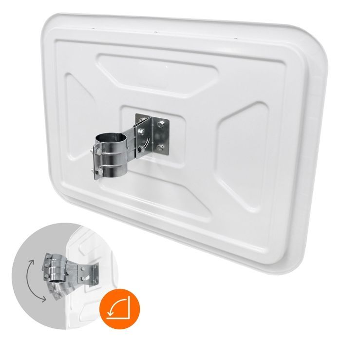 ECD Germany Miroir de circulation convexe - 60 x 80 cm - en plastique ABS - rétroviseur de rue - avec réflecteurs - support inclus