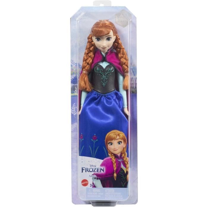 Boneca Anna de Frozen da Mattel Disney com roupa e acessórios HLW49