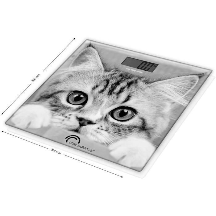 Bilancia elettronica da bagno LITTLE BALANCE - Design Gatto - 180 kg 100 g