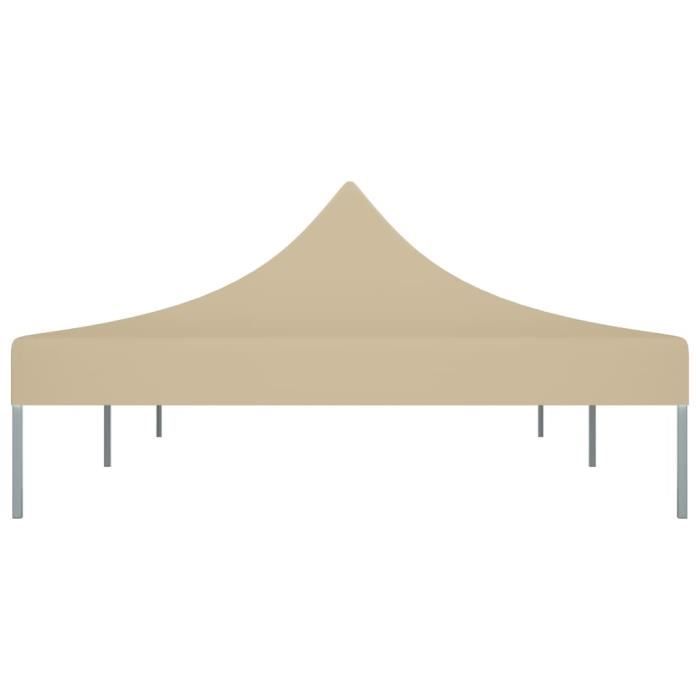 Buena calidad - Techo para carpa de fiesta - Lona para cenador 6x3 m Beige 270 g-m² Para terraza, jardín o patio exterior @5839: