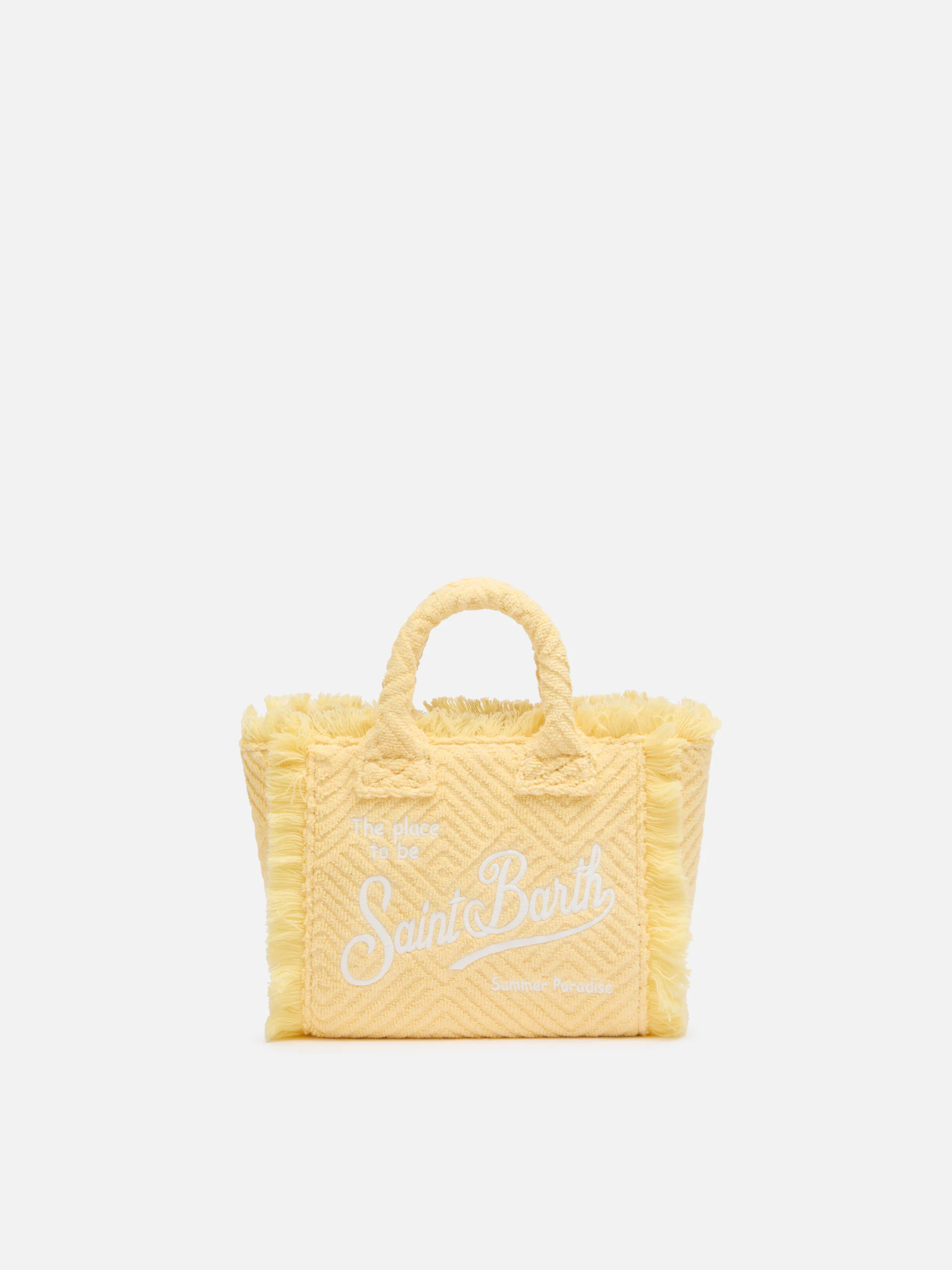 Mini Vanity Sponge Bag con rilievo a righe gialle