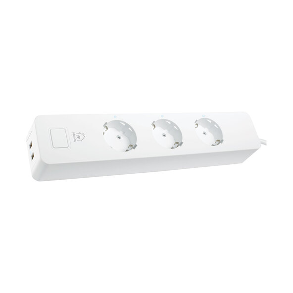 3-way power strip with 2 x USB