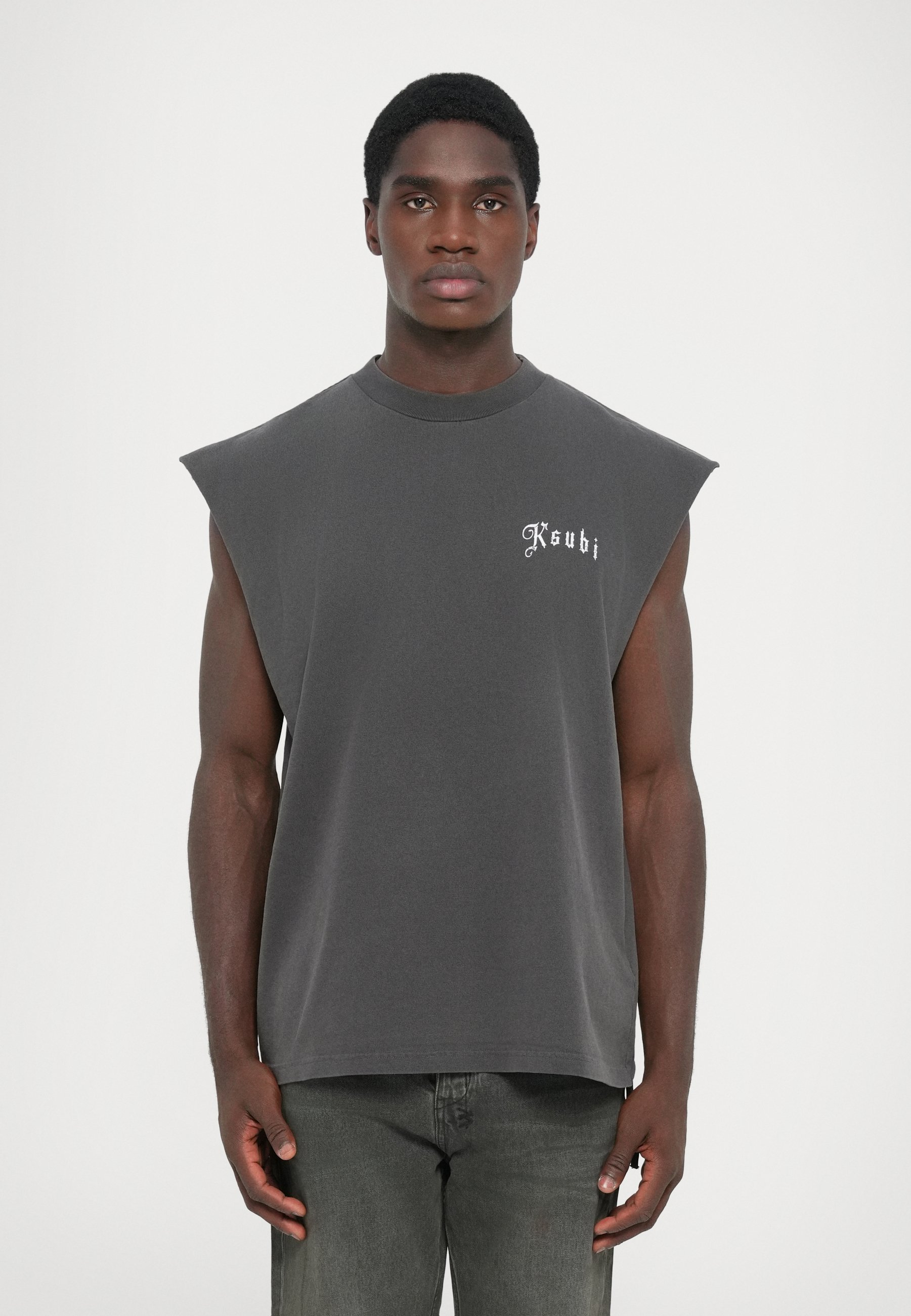 Ksubi TRUCKSTOP ECKESS CUTOFF - Top - houtskool