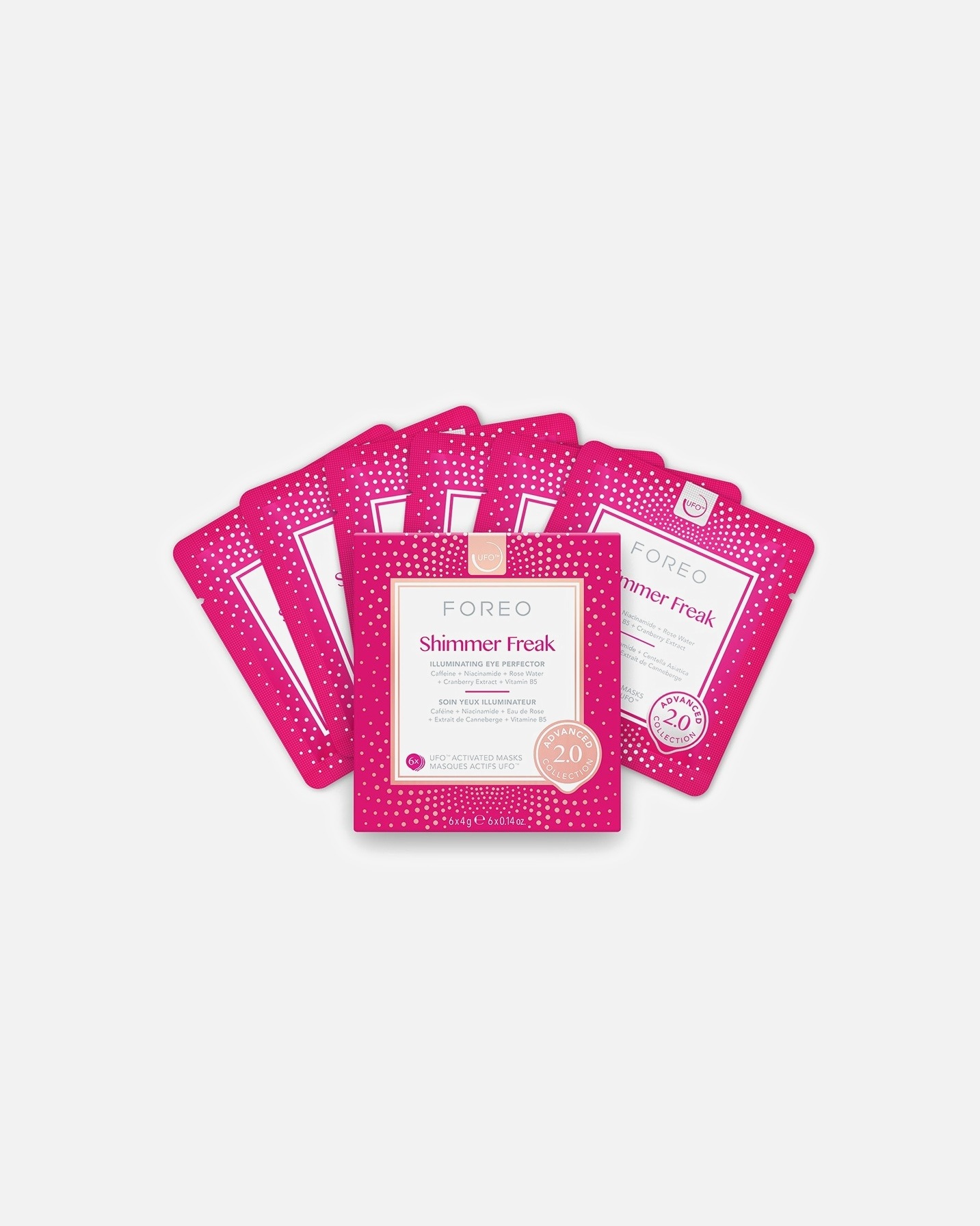 FOREO Glow Mask UFO™ UFO maske Shimmer Freak 2.0 - 6 pari
