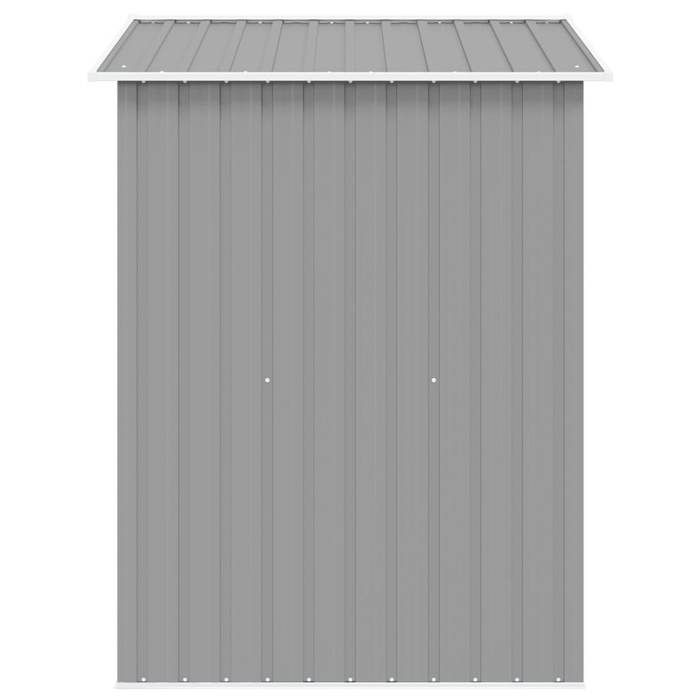 Caseta de almacenamiento para jardín vidaXL, de metal, gris, 204 x 132 x 186 cm, 42983