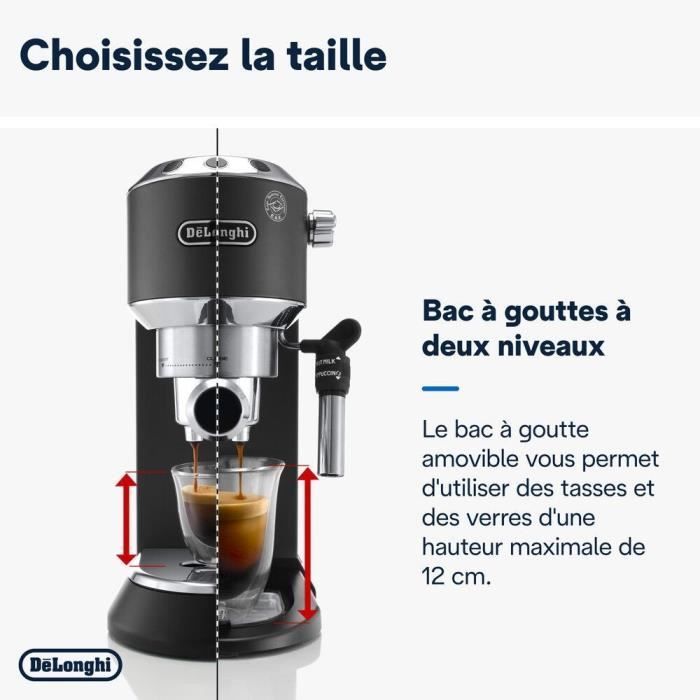 Cafetera espresso manual - De'Longhi - Dedica Style - EC685.BK - Negra