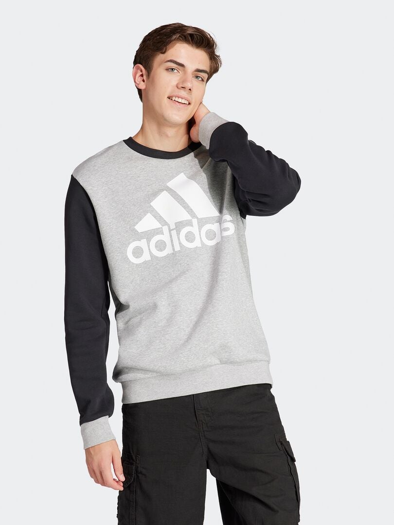 Dwukolorowa bluza „adidas” – CZARNY