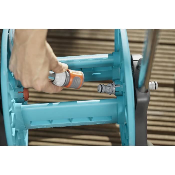 GARDENA CleverRoll S hose reel on wheels - Length 20m - Ø13mm - with spray lance, fittings, tap connector (18502-35)