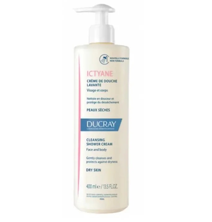 DUCRAY Ducray Ictyane creme de limpeza para pele seca do rosto e corpo 400 ml