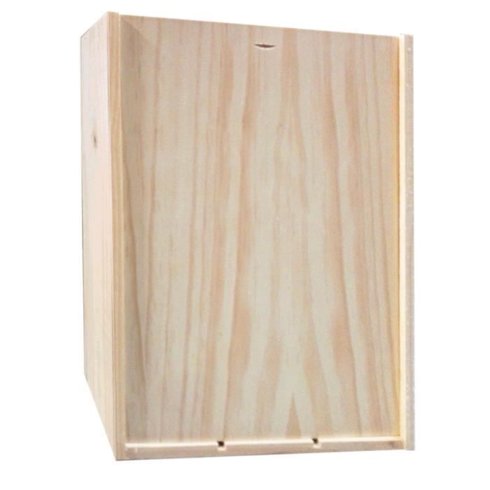 Cassa in legno per bottiglie - Cassa in legno per 3 bottiglie in stile Bordeaux [Conservazione bottiglie di vino]