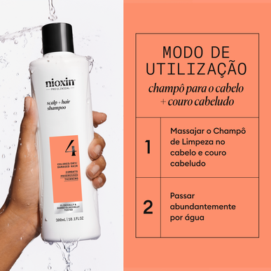 Nioxin Professionals Shampoo Scalp Hair 4 Colored Dry Damaged Hair Shampoo Damaged Hair Volume 300 ml 300 ml