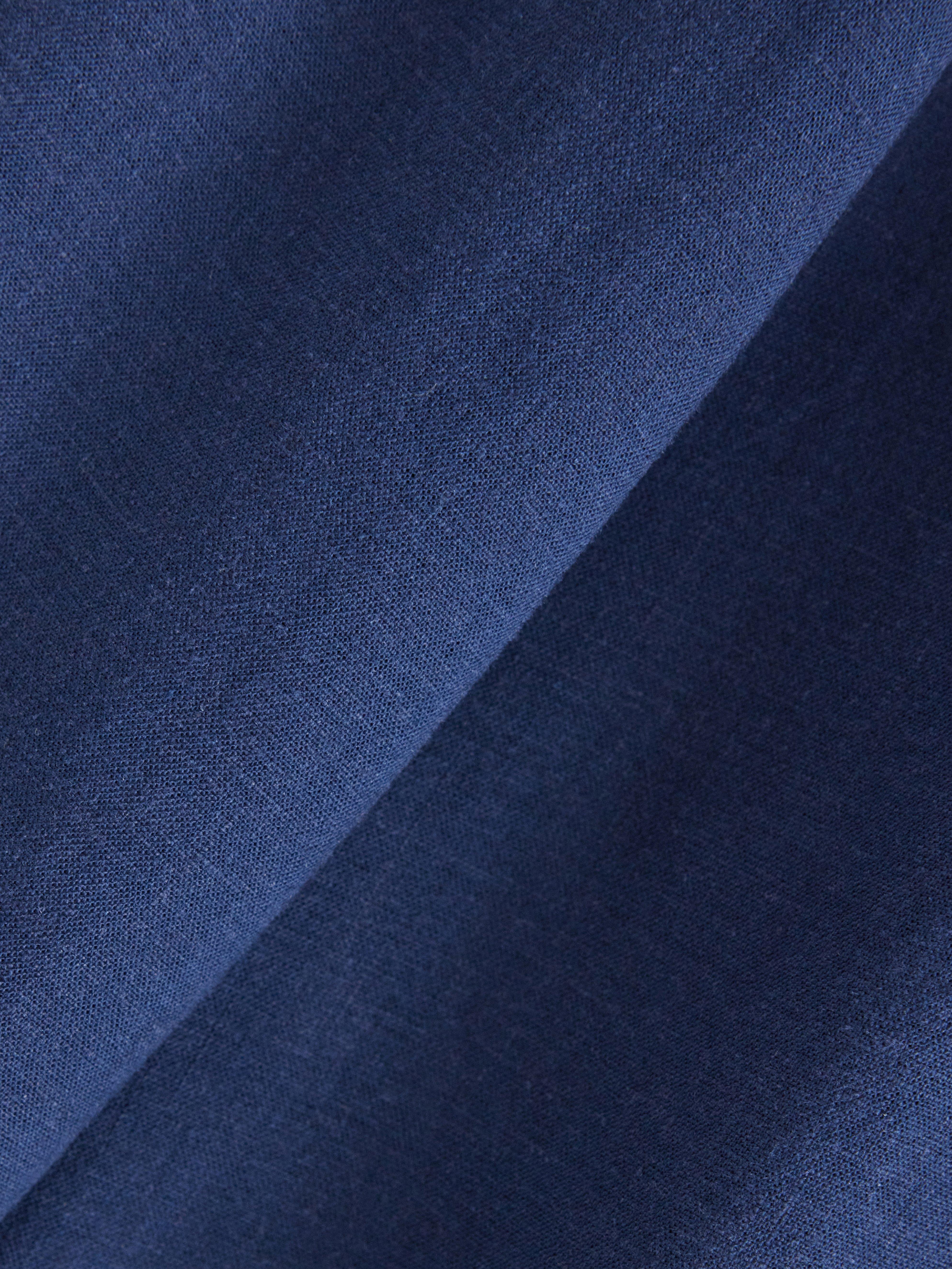 Byxor i linneblanding Dark Blue