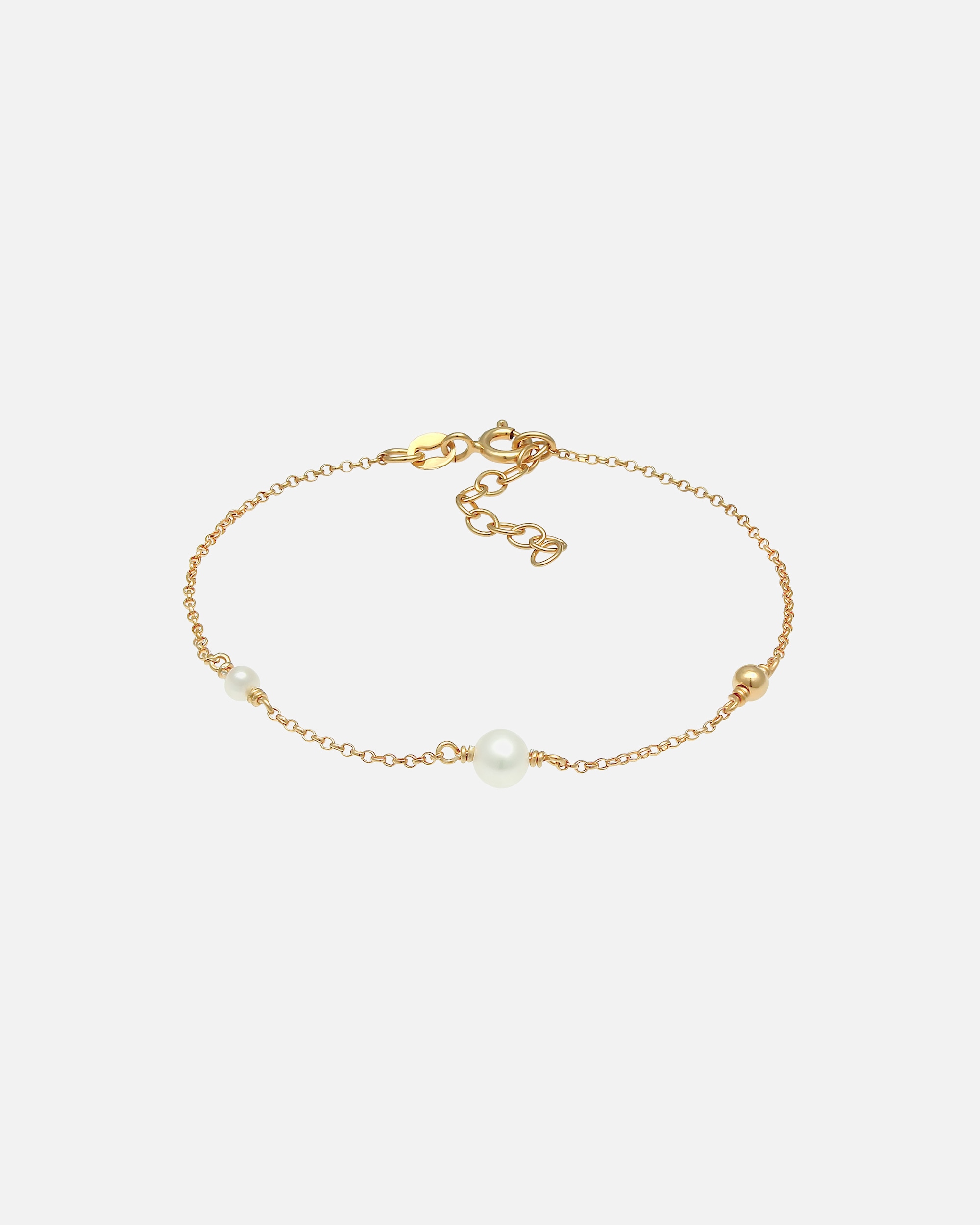 Elli Elégant ajustable pour dames avec perles de culture d'eau douce en argent sterling 925 plaqué or