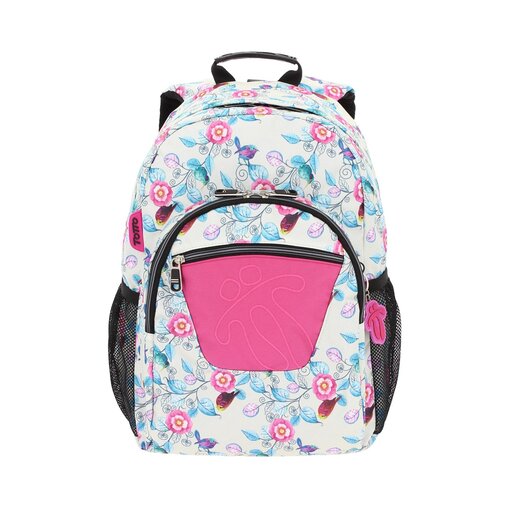 Mochila escolar Totto adaptável para malas de viagem.