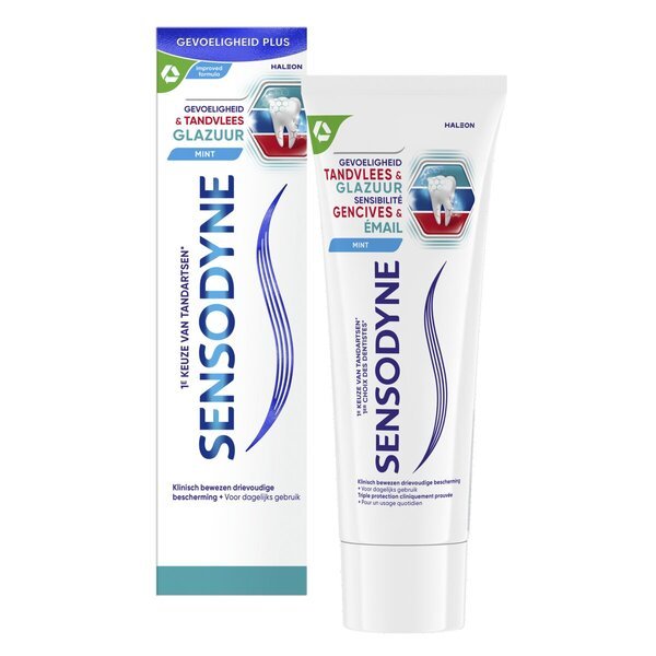 Sensodyne pasta za zube za osjetljivost, desni i caklinu s okusom mente<br>75 ml