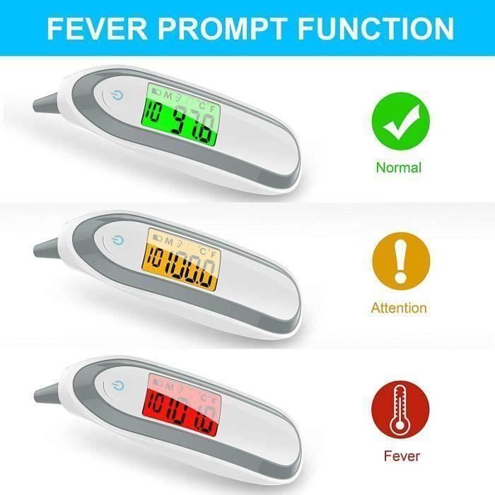 Termômetro infravermelho TD para testa e ouvido, termômetro auricular digital médico profissional para crianças.