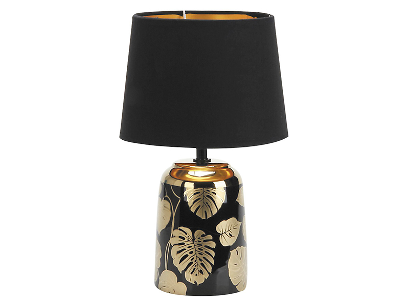 Lampa stołowa Sonal ceramiczna czarno-złota