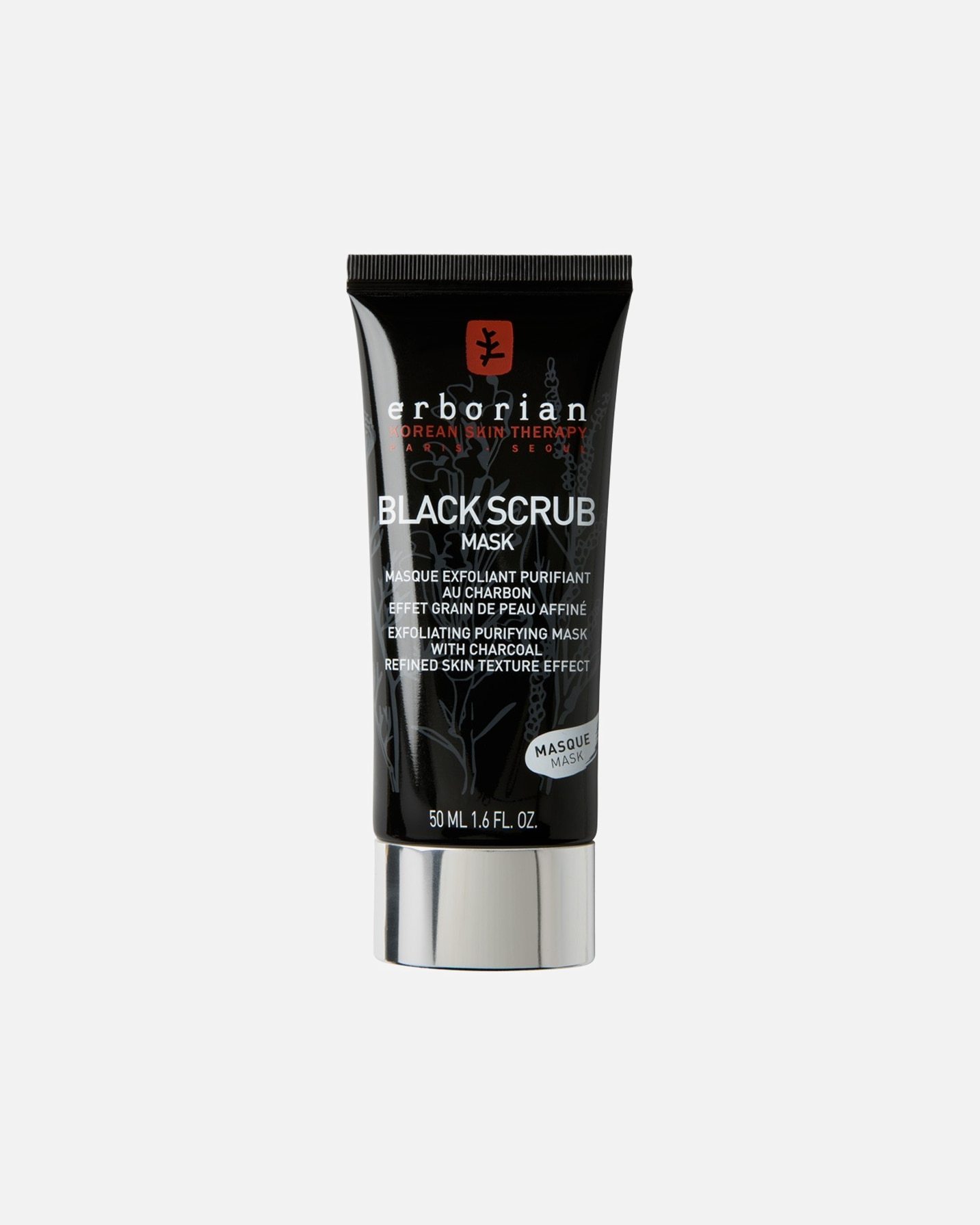 ERBORIAN piling maska za obraz črni piling - 50 ml