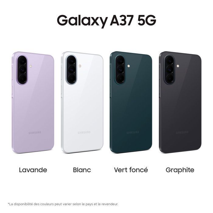 SAMSUNG Galaxy A37 5G AI Smartphone 256 Go Graphite - Version française