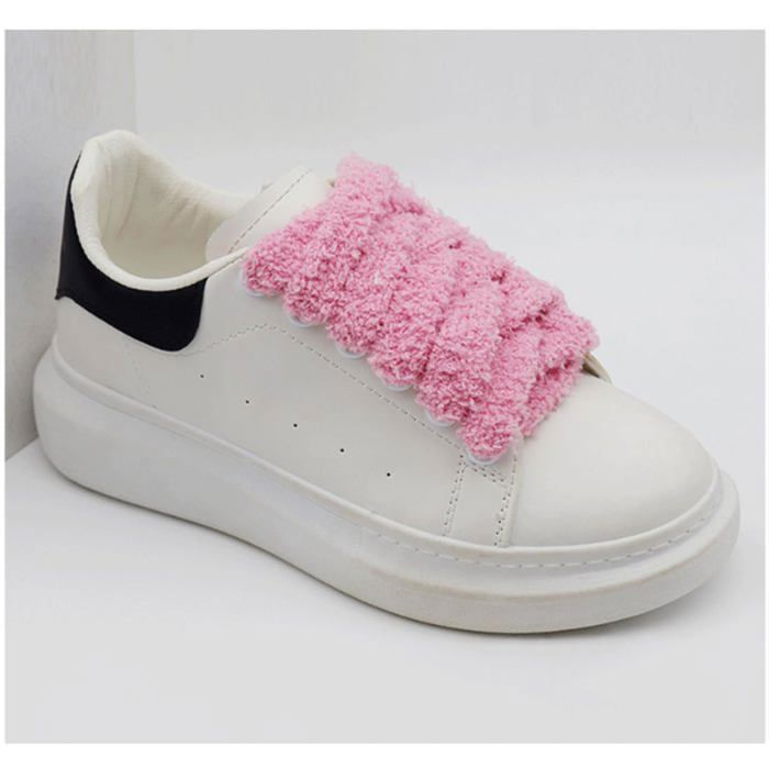 Lacets peluche chaussures - 4 paires, 1.5cm, moelleux, rechange - Convient pour baskets, sport Étiquette
