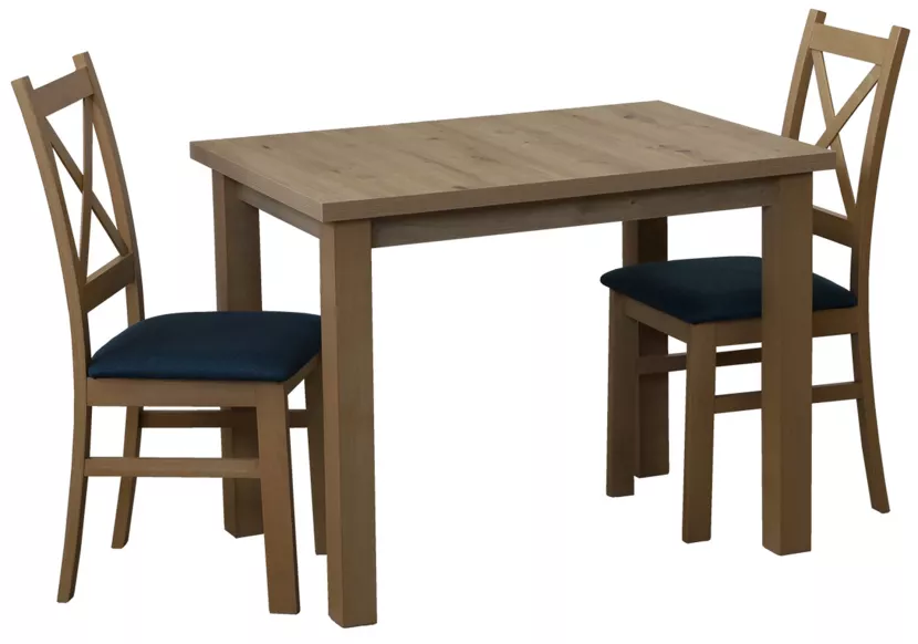 Zestaw stół 100x70 z 2 krzesłami M013-2 Dąb Artisan