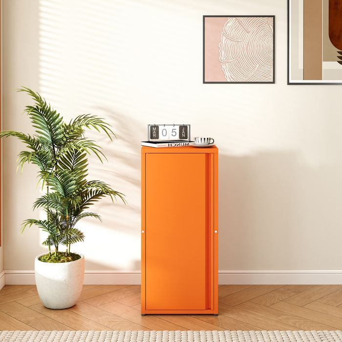 Armoire métallique Burlöv acier 88 x 40 x 35 cm orange