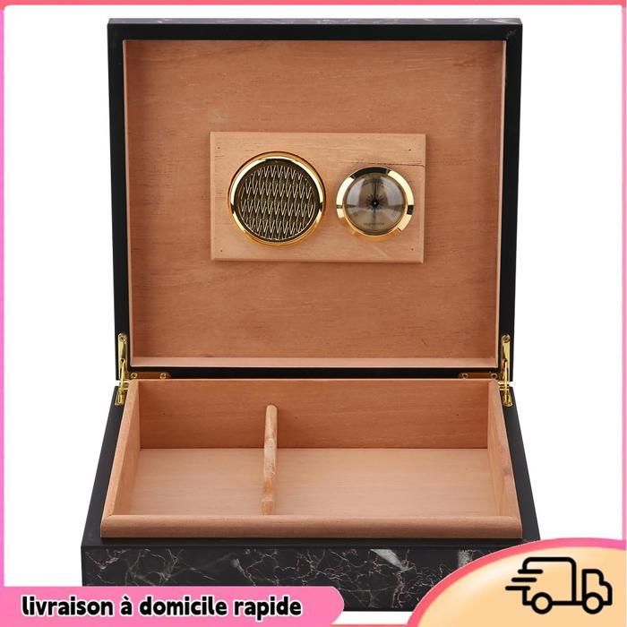 Dilwe Zigarrenkiste aus Holz, Vintage-Humidor, Mini-Zigarrenkiste aus Holz, Pfeifenetui, Marmor