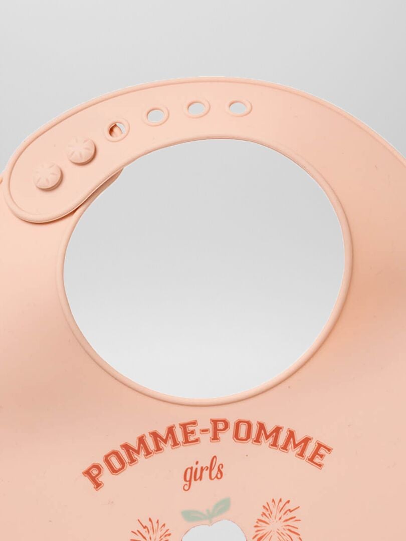 Pompe-pomme meisjes slabbetje met zakje - ROZE
