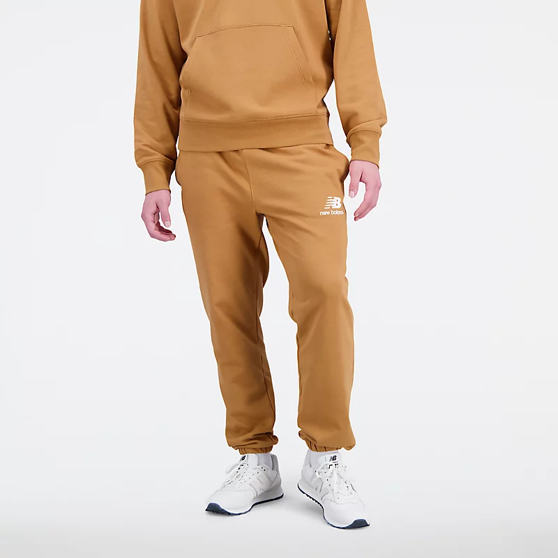 Essentials Stacked Logo French Terry joggingbroek voor heren - TOBACCO
