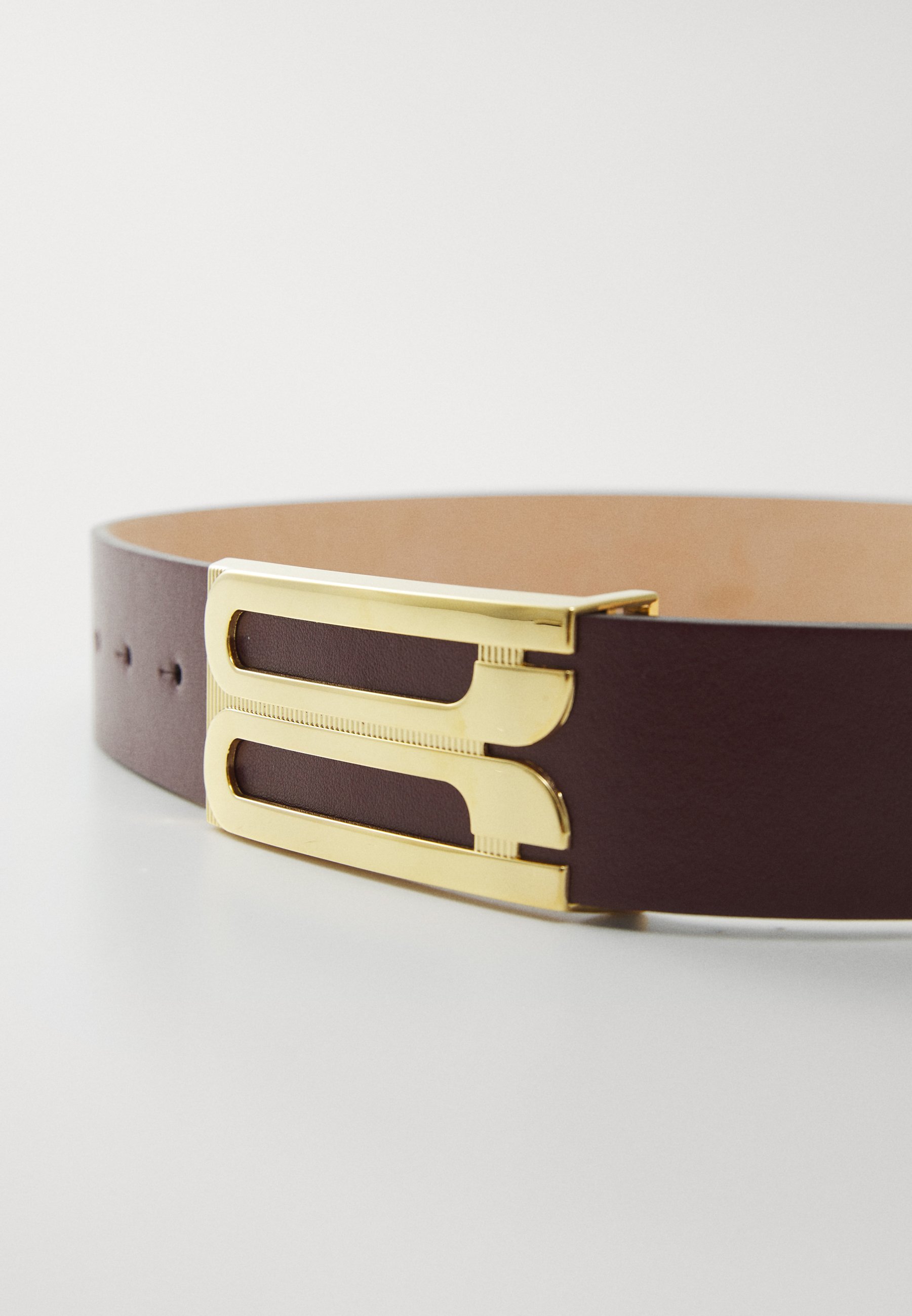 Victoria Beckham JUMBO FRAME BELT - Pasek - bordowy