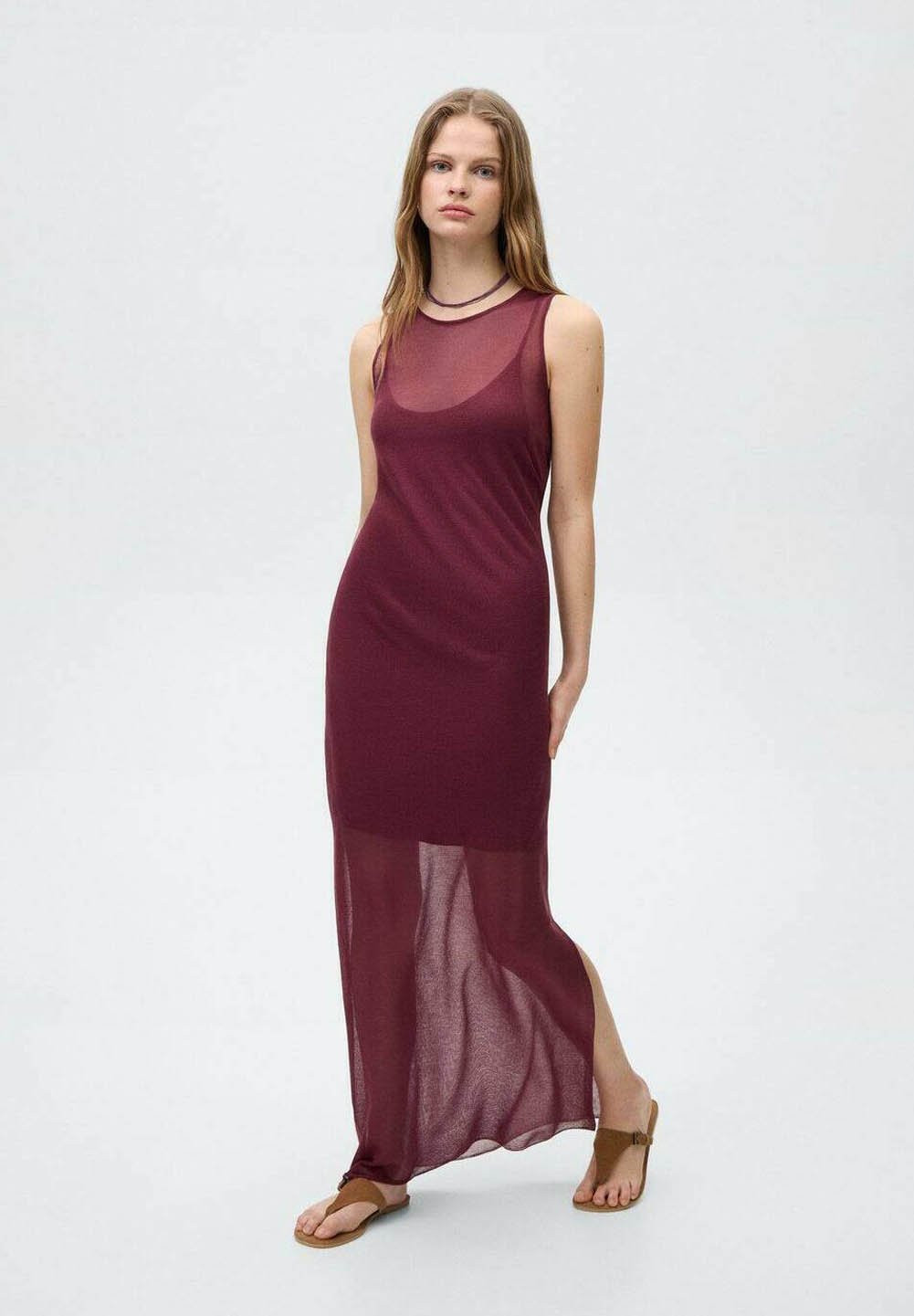 Mango bērnu džemperkleita - bordo